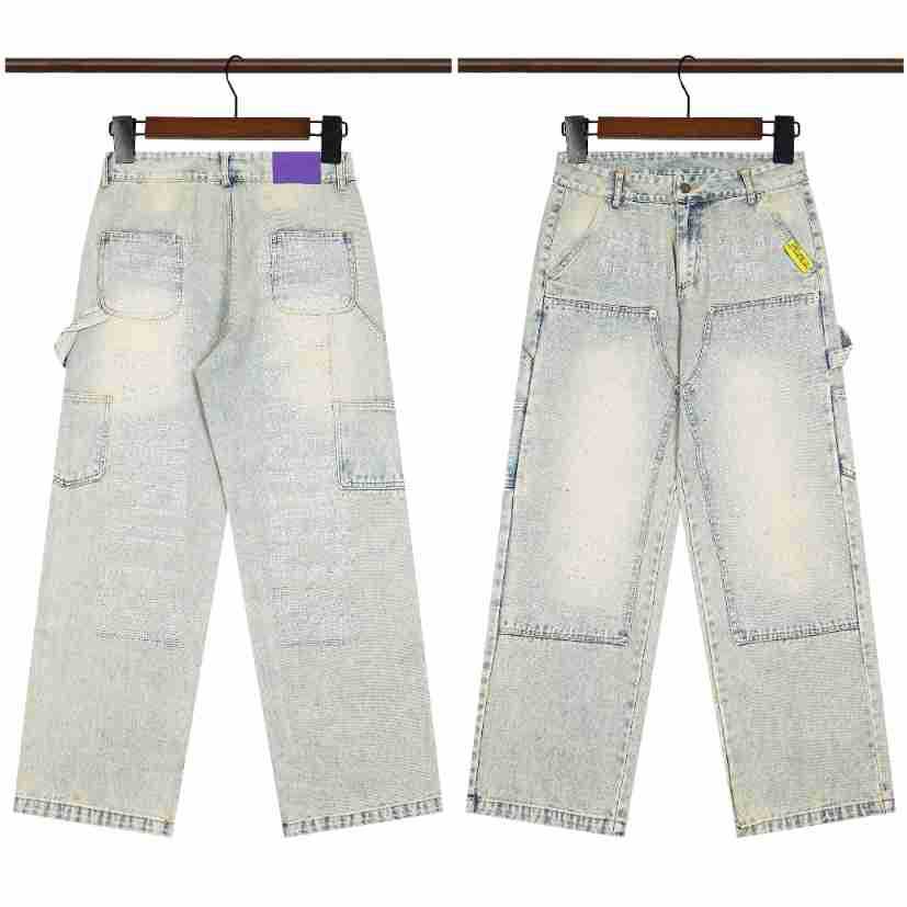 That's A Awful Lot of Cough Syrup Rhinestone Washed Denim Streetwear Pants