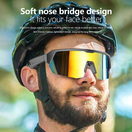 Outdoor Sports Sunglasses Smart Glasses Fashionable Cycling Bluetooth Glasses for Listening to Music and Calling Unisex