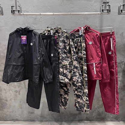 GMABCD Red, Black and Camouflage hooded jackets and track pants - sold separately