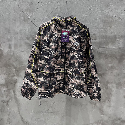 GMABCD Camo Hooded Jacket - zip-front view