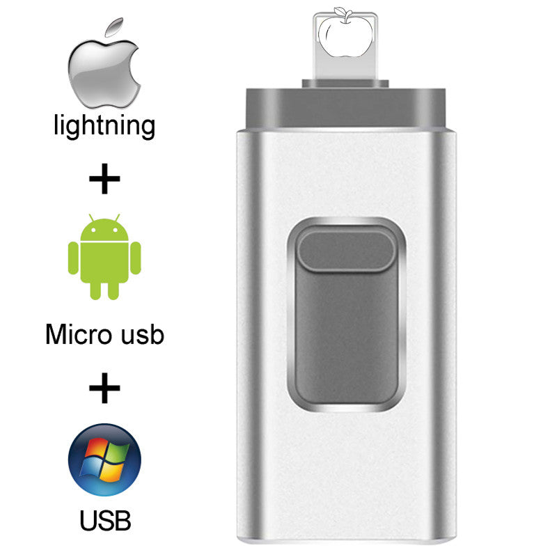 Pendrive 128GB 3 in 1 iPhone USB Flash Drive OTG 32GB Pendrive 3.0 Cle Usb Flash Drive 64GB For for iPhone /Android/Tablet PC