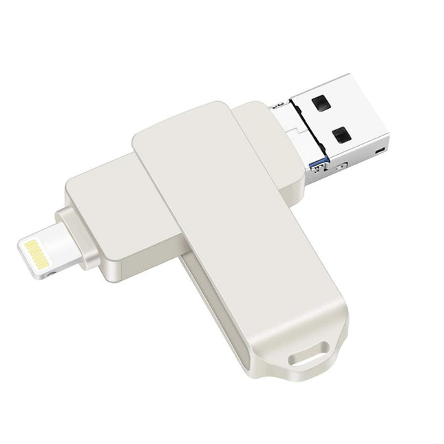 OTG USB Flash Drive 256GB USB 3.0 Usb Stick 3 in 1 Memory Stick External Storage Pendrive Memory Devices for iPhone/Android