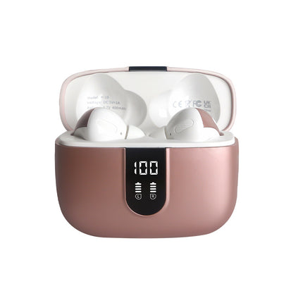 GM X08 Bluetooth Headphones True Wireless Earbuds 60H Playback LED Power Display Earphones with Wireless Charging Case IPX5 Waterproof in-Ear Earbuds with Mic for TV Smart Phone Computer Laptop Sports