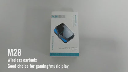 MG M28 Earbuds Gaming Wireless Earphones Sports Stereo Sound No Delay LED Digital Display Smart Touch Noise Reduction M28 Earphone